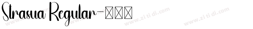 Strasua Regular字体转换